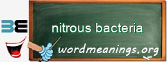 WordMeaning blackboard for nitrous bacteria